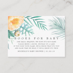Begäran från Tropical Mint Blommigt Baby Shower Bo Tilläggskort