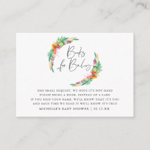 Begäran från Tropical Summer Beach Baby Shower Bok Tilläggskort