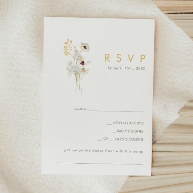 Begäran från Whimsical WildblomBouquet Sång OSA Kort (Skapare uppladdad)