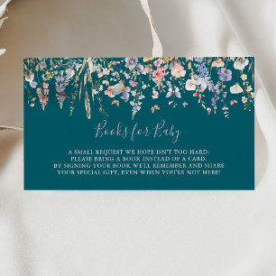 Begäran från Wildblomma, Grönten Baby Shower Bok Tilläggskort