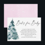 Begäran från Winter bokar för baby rosa guld flick Tilläggskort<br><div class="desc">Om du vill ha en mer avancerad anpassning av den här designen väljer du bara knappen "Anpassa den" ovan!</div>