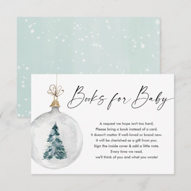 Begäran från Winter bokar om baby könsneutrala bok Tilläggskort (Fram/baksida)