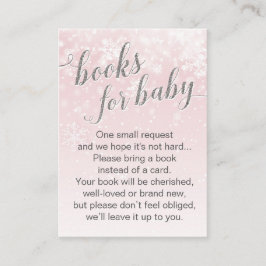 Begäran från Winter Snowflake Rosa Baby Shower Bok Tilläggskort