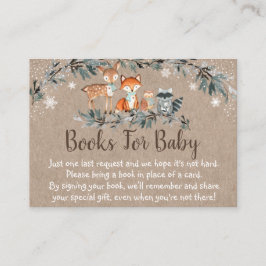 Begäran från Winter Woodland Greenery Baby Shower  Tilläggskort