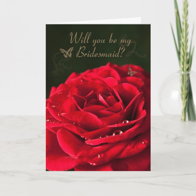 Begäran/inbjudan till Bridesmaid Inbjudan (Framsida)