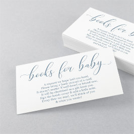 Begäran om baby blue Bok - inbjudan till babyvisni