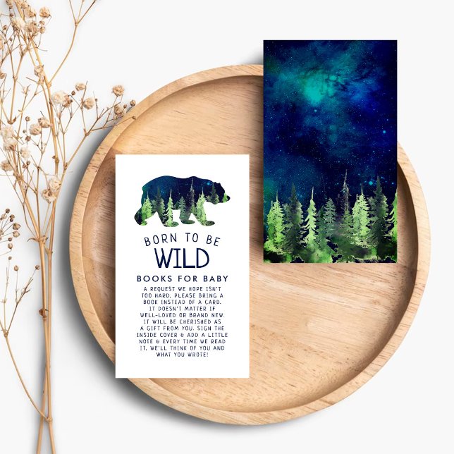 Begäran om baby shower-bok 'Born To Be Wild' Tilläggskort (Skapare uppladdad)