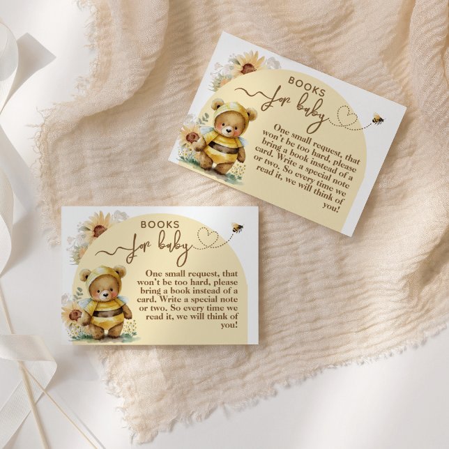 Begäran om Baby Shower bok för lilla honungsbin Tilläggskort (Skapare uppladdad)