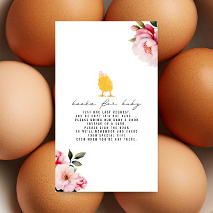 Begäran om babyåda för Blommigt i Baby Chick Bok Tilläggskort