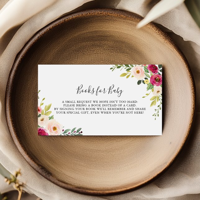 Begäran om  babyåda för Greenery Rosa Bok Tilläggskort (Skapare uppladdad)