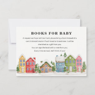 Begäran om babybabyskö i vinterbyn Bokar Inbjudningar