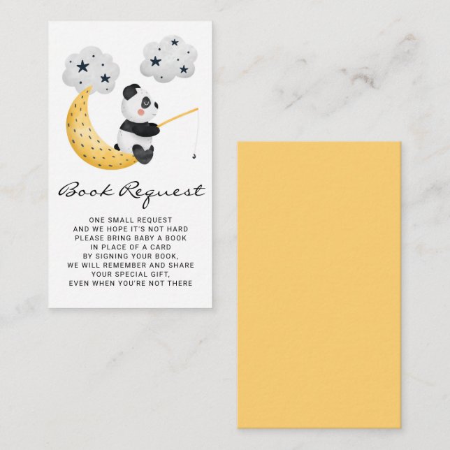 Begäran om babyblåsare för vattenfärgsfiske Panda  Tilläggskort (Fram/baksida)