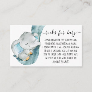 Begäran om babyskor Cute Elephant Boy Bok Tilläggskort