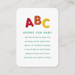 Begäran om barnkalasbok söt färgglad ABC Tilläggskort