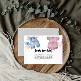 Begäran om bebisduschen Bok i baby Clothesline Bab Tilläggskort