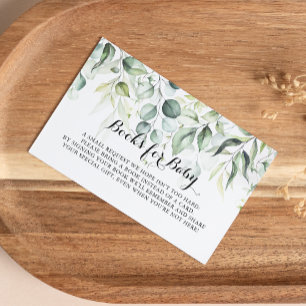 Begäran om Bebisduschen Bok i Eucalyptus (vattenfä Tilläggskort