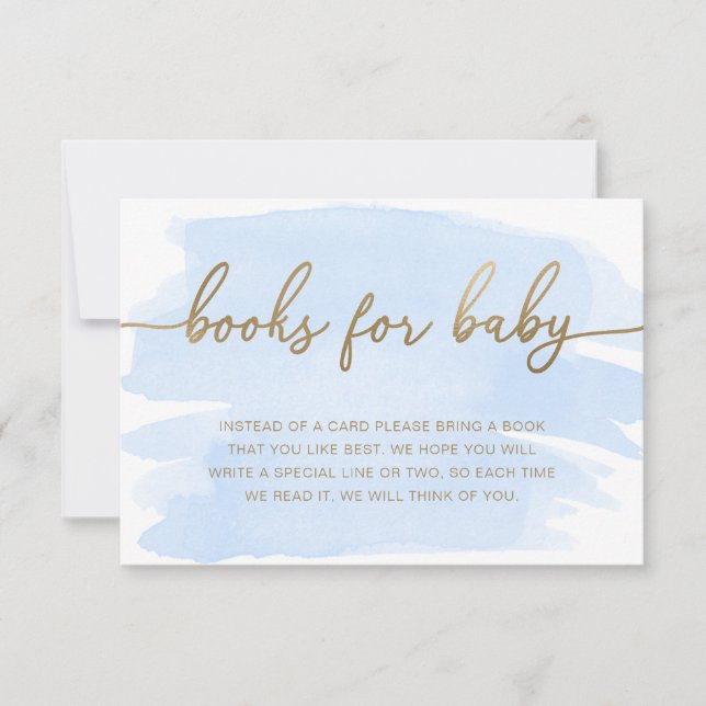 Begäran om blå akvarellböcker Infoga kort (Framsida)