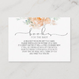 Begäran om blommigt Baby Shower Bokar Visitkort
