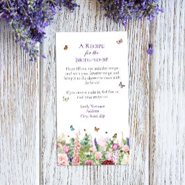 Begäran om blommigt & Butterfly-recept Tilläggskort