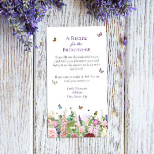 Begäran om blommigt & Butterfly-recept Tilläggskort