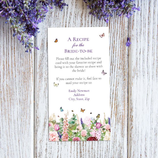 Begäran om blommigt & Butterfly-recept Tilläggskort (Skapare uppladdad)