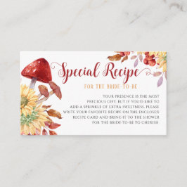 Begäran om Blommigt för hämtning av svamprumsrecep Tilläggskort