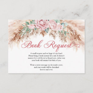Begäran om  blommor från Boho Pampas Greenery bok Tilläggskort