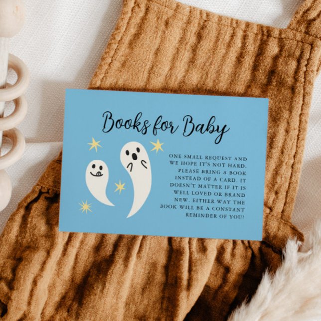 Begäran om Blue Baby Shower Bok Tilläggskort (Skapare uppladdad)