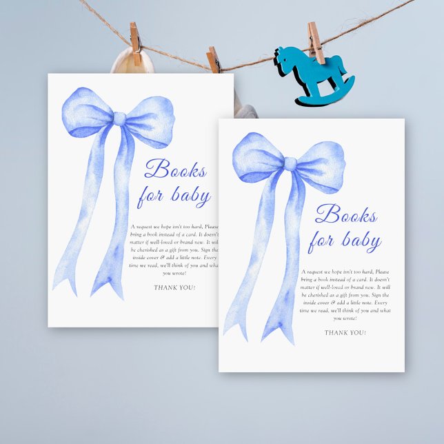 Begäran om Blue Bow elegant baby bok Tilläggskort (Skapare uppladdad)
