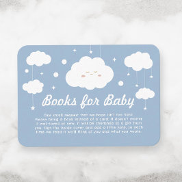 Begäran om Blue Cloud Baby Shower Bok Tilläggskort