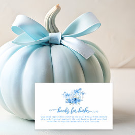 Begäran om Blue Pumpkin Bow Boy Shower Bok Tilläggskort