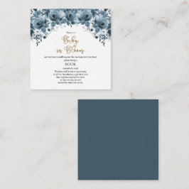 Begäran om Blue Watercolor Blommigt Boy Baby Bok Tilläggskort