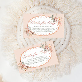 Begäran om Boho Blommigt Baby Shower Bok Tilläggskort