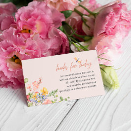 BEGÄRAN OM Boho Flower Dragonfly BABY SHOWER BOKAR Tilläggskort