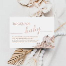 Begäran om Boho Pumpkin Baby Shower Bok Tilläggskort