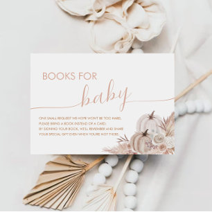 Begäran om Boho Pumpkin Baby Shower Bok Tilläggskort