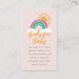 Begäran om Boho Rainbow Baby Shower Bok Tilläggskort