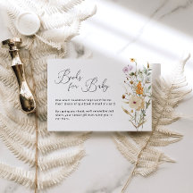 Begäran om Boho WildblomBaby Shower Bok