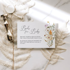 Begäran om Boho WildblomBaby Shower Bok Tilläggskort