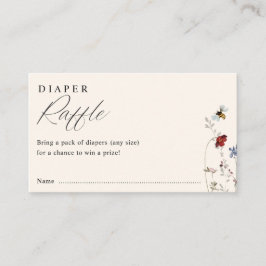 Begäran om Boho WildblommBees Baby Shower Bok Tilläggskort