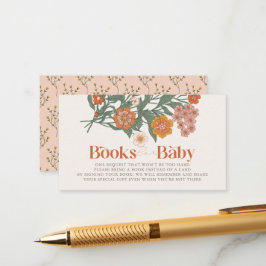 Begäran om Boho WildblommGirl Baby Shower Bok Tilläggskort