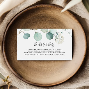 Begäran om Bok-babyskor för sommarGrönt Eucalyptus Tilläggskort