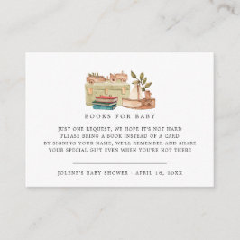 Begäran om bok | Boho Nursery Baby Shower Tilläggskort