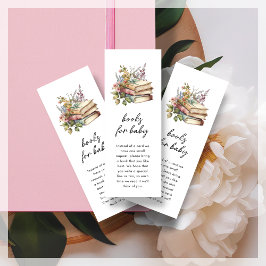 Begäran om bok | Bookmark Baby Shower-kuvert-kort Mini Visitkort