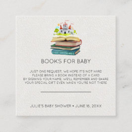 Begäran om bok | Fairy Tales Baby Shower Infoga Tilläggskort