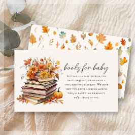 Begäran om bok | Fall Bok Thworthy Baby Shower Tilläggskort