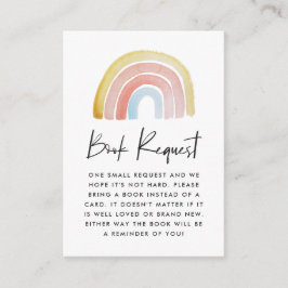 Begäran om Bok för Bebisduschar i cute-vattenfärge Tilläggskort