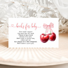 Begäran om Bok för Bebisduschen i Coquette Cherry Tilläggskort