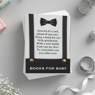 Begäran om bok för manlig baby shower med herrhäng tilläggskort