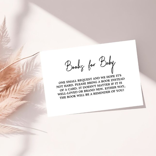 Begäran om Bok för Modern Black and White Baby Sho Tilläggskort (Skapare uppladdad)